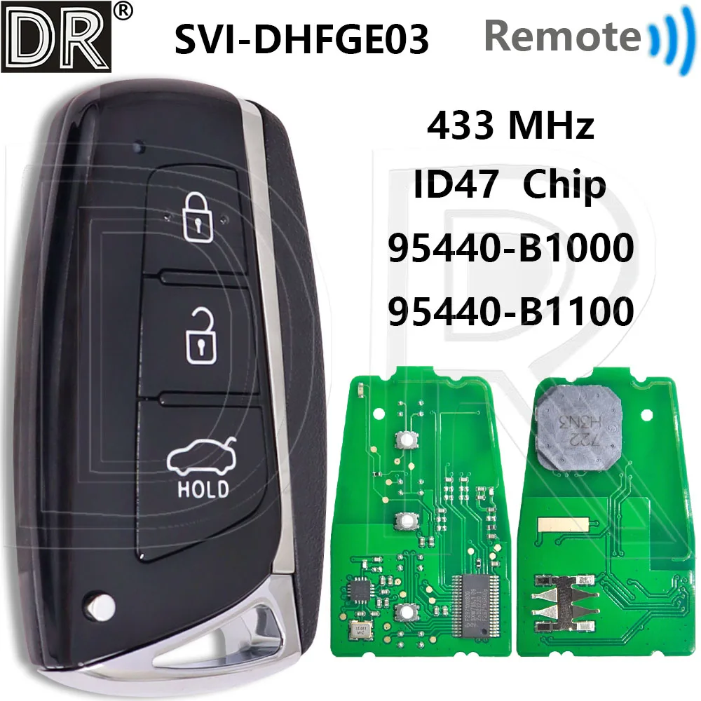 Great SVI-DHFGEO3 ID47 Chip 433MHz 95440-B1000/B1100 Proximity Car Remote Control Key For Hyundai Genesis 2014-2016
Great SVI-DHFGEO3 ID47 Chip 433MHz 95440-B1000/B1100 Proximity Car Remote Control Key For Hyundai Genesis 2014-2016