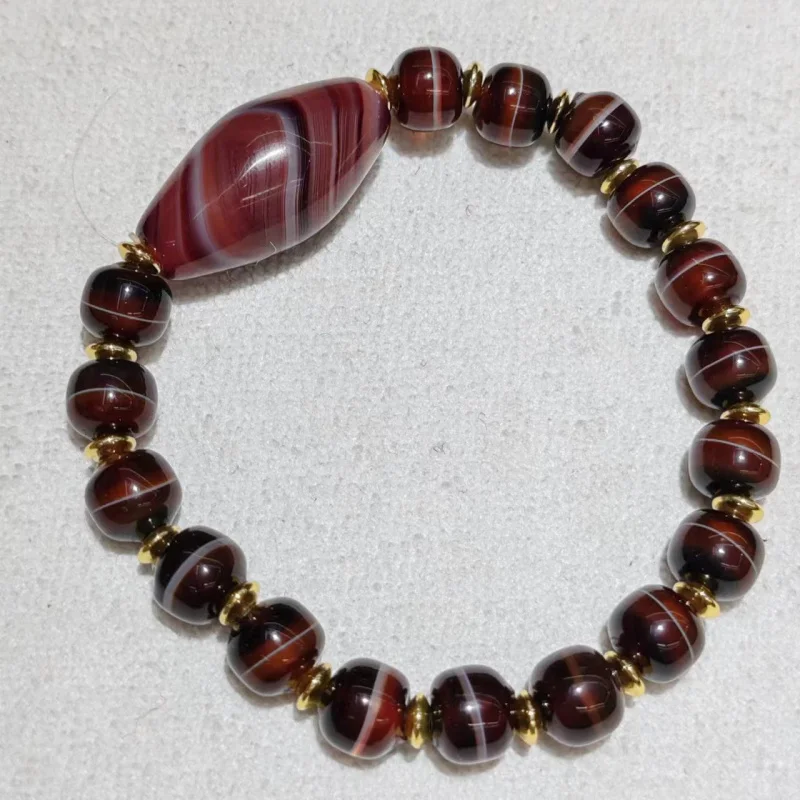 Brazilian Coffee Color Purple Sardonyx Dzi Bead Necklace Pendant Bracelet Accessories Fashion Versatile
Brazilian Coffee Color Purple Sardonyx Dzi Bead Necklace Pendant Bracelet Accessories Fashion Versatile