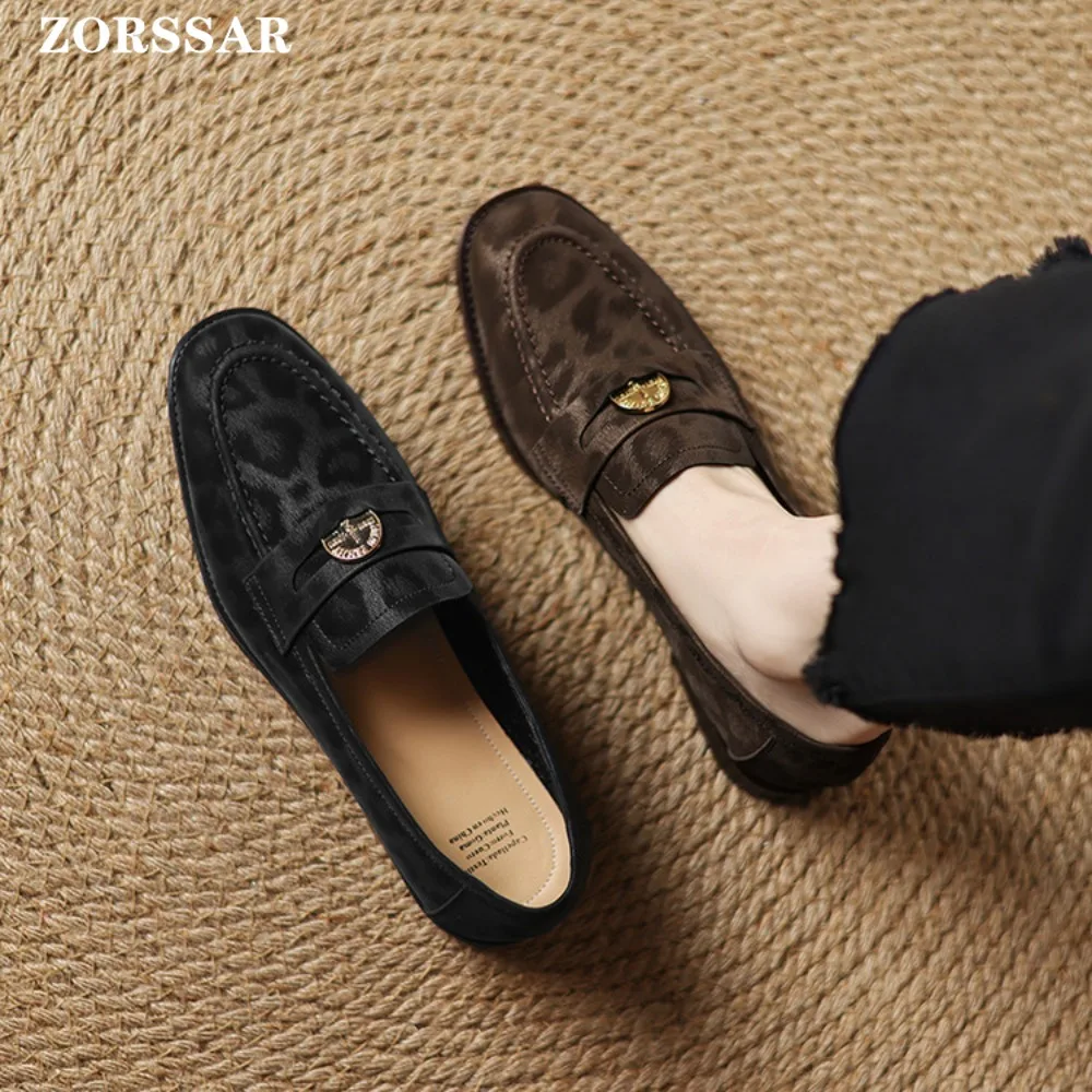 2025 Spring Autumn New Women's Shoes Brown Suede Imitation Flat Leather Boat Shoes Mid Mouth Round Toe Casual Loafers
2025 Spring Autumn New Women's Shoes Brown Suede Imitation Flat Leather Boat Shoes Mid Mouth Round Toe Casual Loafers