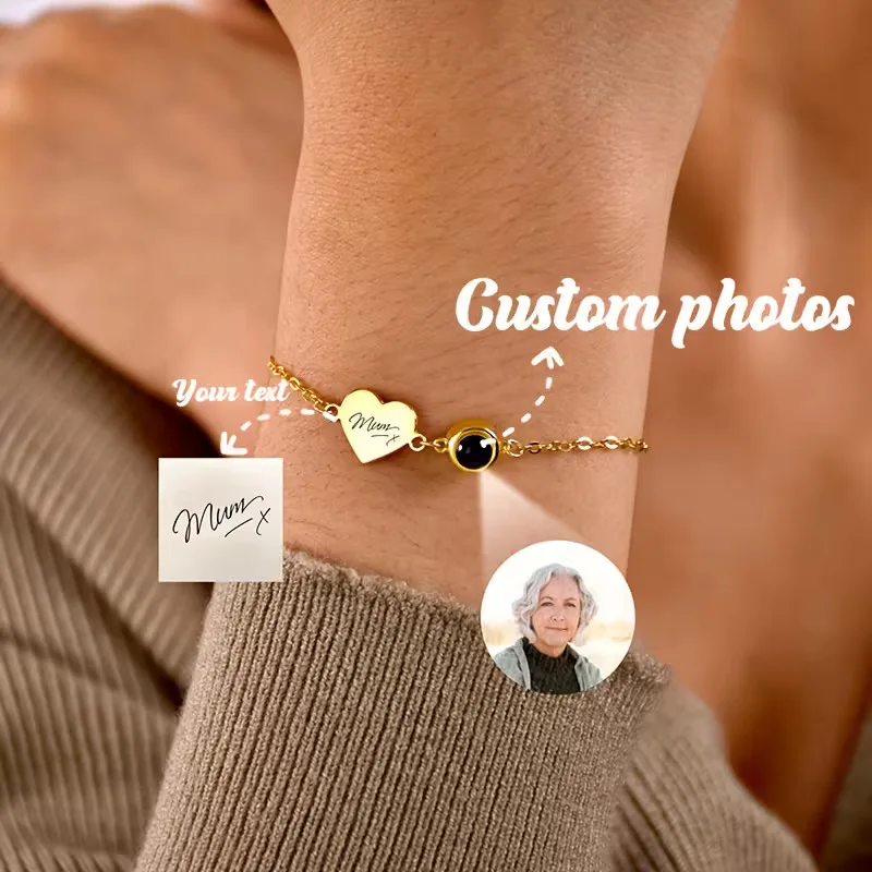 Custom Photo Bracelet Stainless Steel Personalized Heart Name Projection Bracelet Fashionable Custom Memorial Jewelry Daily Wear
Custom Photo Bracelet Stainless Steel Personalized Heart Name Projection Bracelet Fashionable Custom Memorial Jewelry Daily Wear