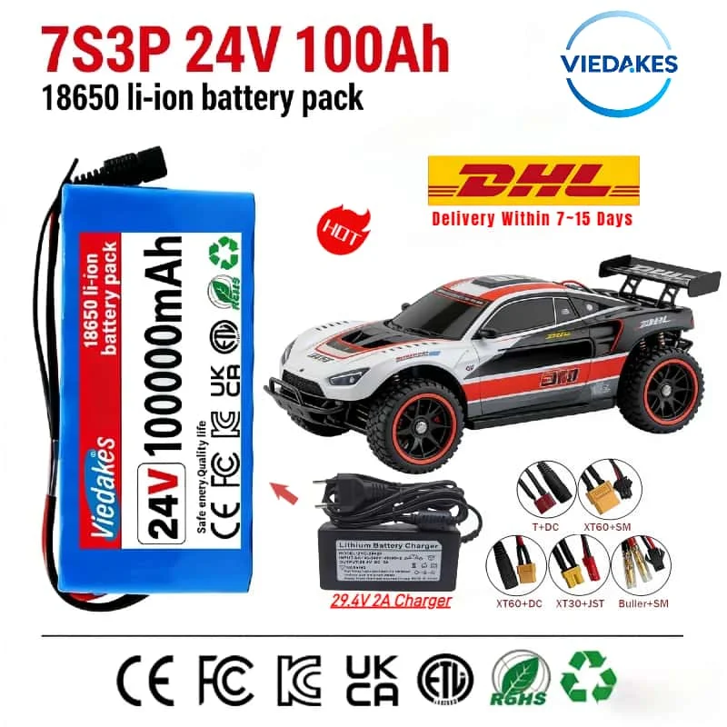Безопасный и стабильный 7S3P 24 В 100 Ач 18650 литиевый аккумулятор перезаряжаемый источник питания для детей электрические игрушечные машинки езда на транспортных средств
Безопасный и стабильный 7S3P 24 В 100 Ач 18650 литиевый аккумулятор перезаряжаемый источник питания для детей электрические игрушечные машинки езда на транспортных средств