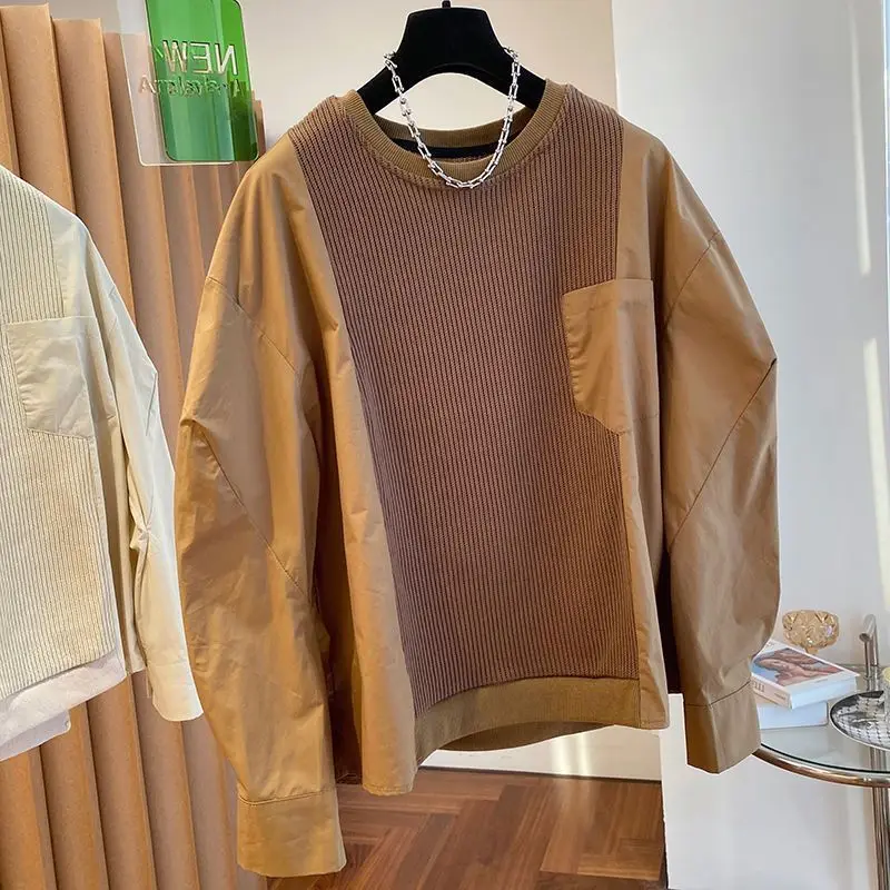 New Oril Design Loose Casual Shirt Patchwork Sweatshirt Women's Chic Pullover Top
New Oril Design Loose Casual Shirt Patchwork Sweatshirt Women's Chic Pullover Top