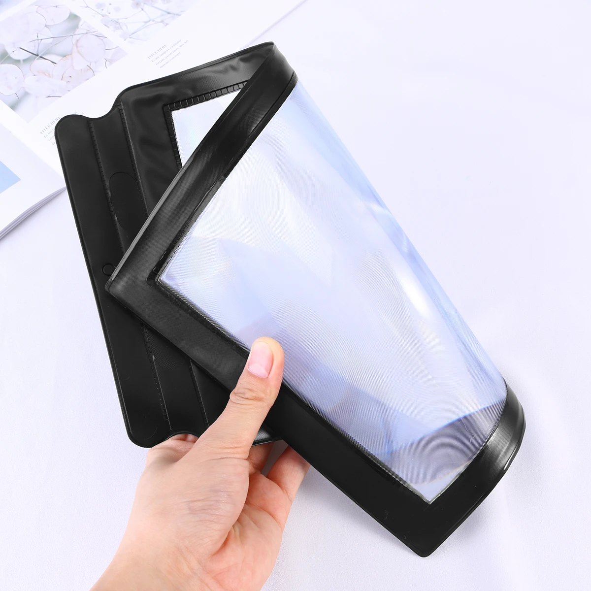 A4 Full Page Magnifying Glass Handheld 3X Lens For Reading Books Large Sheet Flexible Plastic Handled Black
A4 Full Page Magnifying Glass Handheld 3X Lens For Reading Books Large Sheet Flexible Plastic Handled Black
