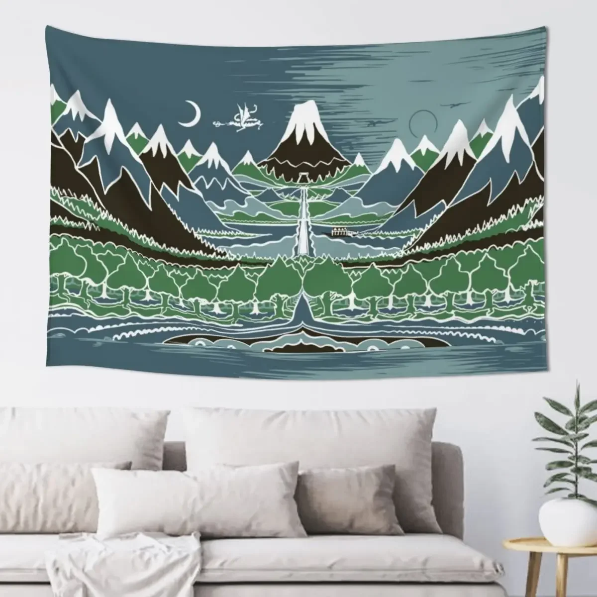 Forest mountain path in the style of J.R.R.Tolkien Tapestry Aesthetic Home Decor Art Mural Tapestry
Forest mountain path in the style of J.R.R.Tolkien Tapestry Aesthetic Home Decor Art Mural Tapestry
