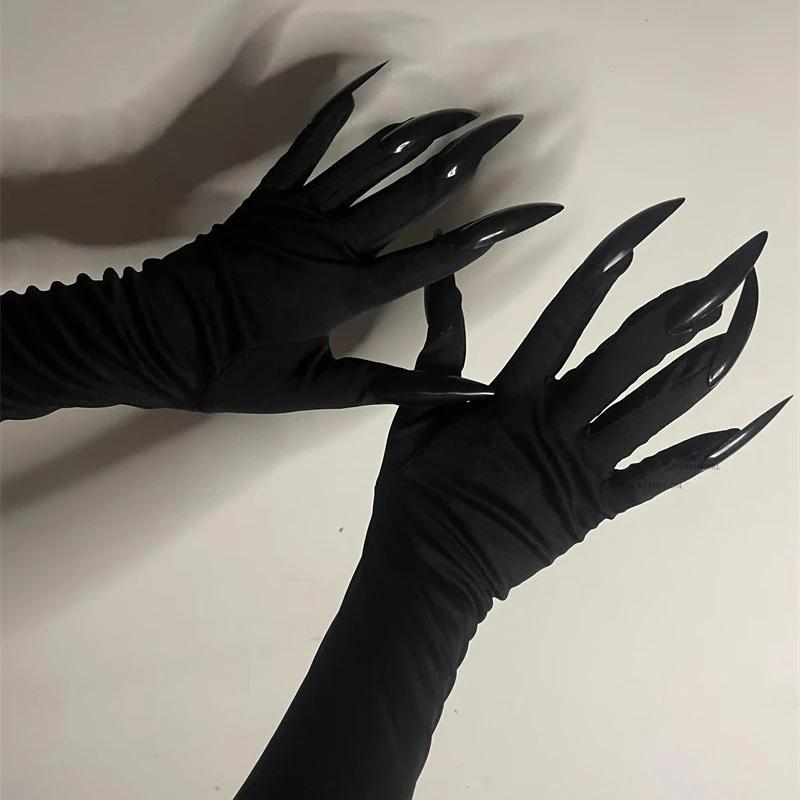 48cm Spandex Halloween Cosplay Gloves Compulsion Fashionable Personality Stretch Ghost Claw Long Nail Gloves Stage Performance
48cm Spandex Halloween Cosplay Gloves Compulsion Fashionable Personality Stretch Ghost Claw Long Nail Gloves Stage Performance