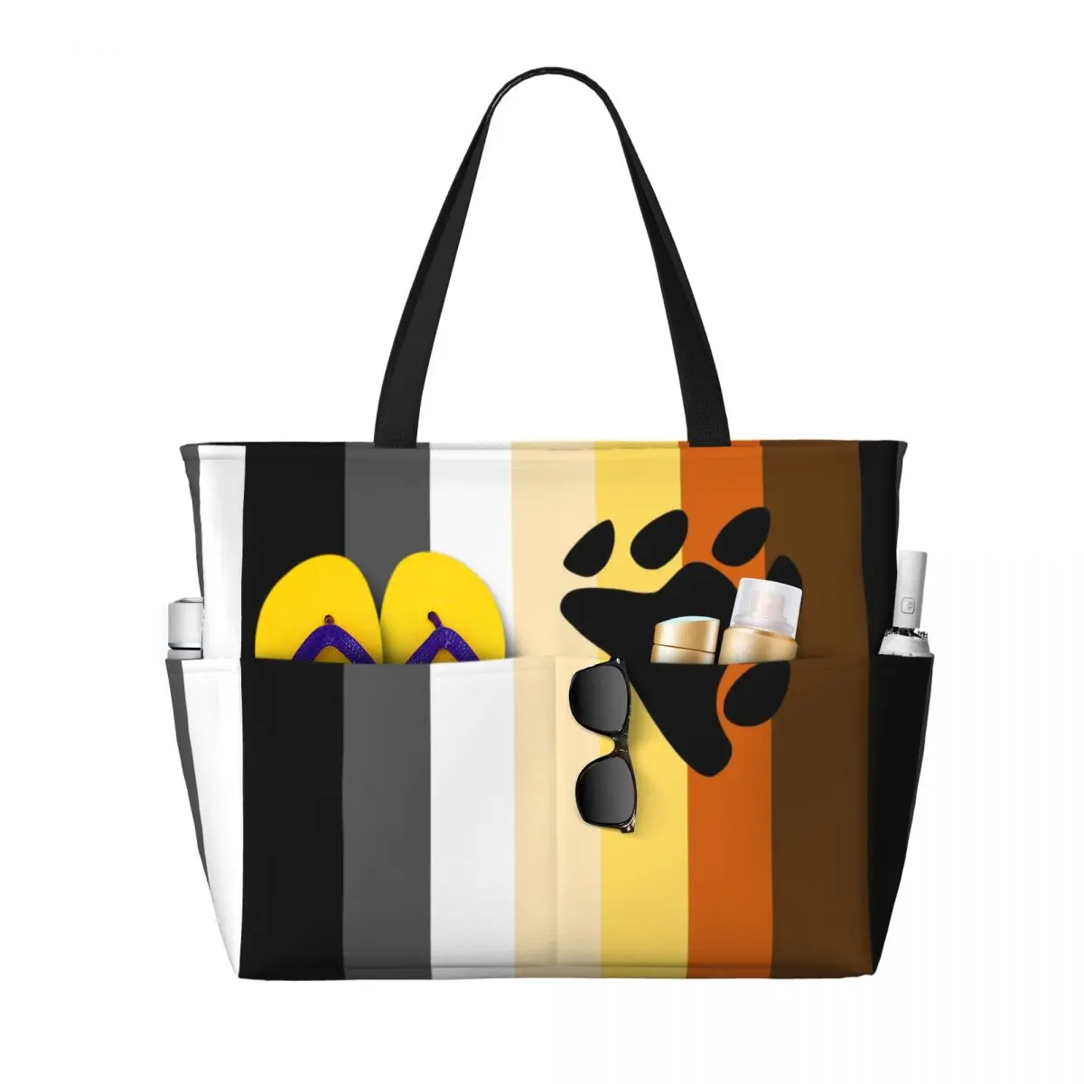 Custom Bear Pride Flag Travel Tote Bag Women Large Capacity GLBT LGBT Gay Paw Grocery Shoulder Shopper Bags
Custom Bear Pride Flag Travel Tote Bag Women Large Capacity GLBT LGBT Gay Paw Grocery Shoulder Shopper Bags