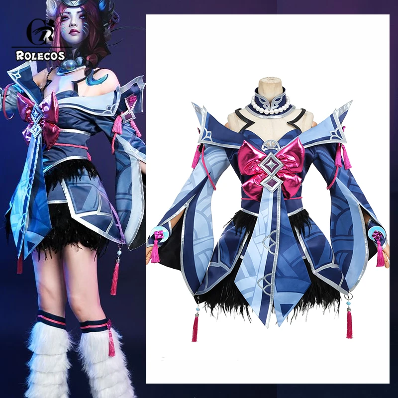 ROLECOS Game LOL Snow Moon Ahri Cosplay Costume Ahri Costume Women Dress Uniform Halloween Carnival Party Outfit Fullset
ROLECOS Game LOL Snow Moon Ahri Cosplay Costume Ahri Costume Women Dress Uniform Halloween Carnival Party Outfit Fullset