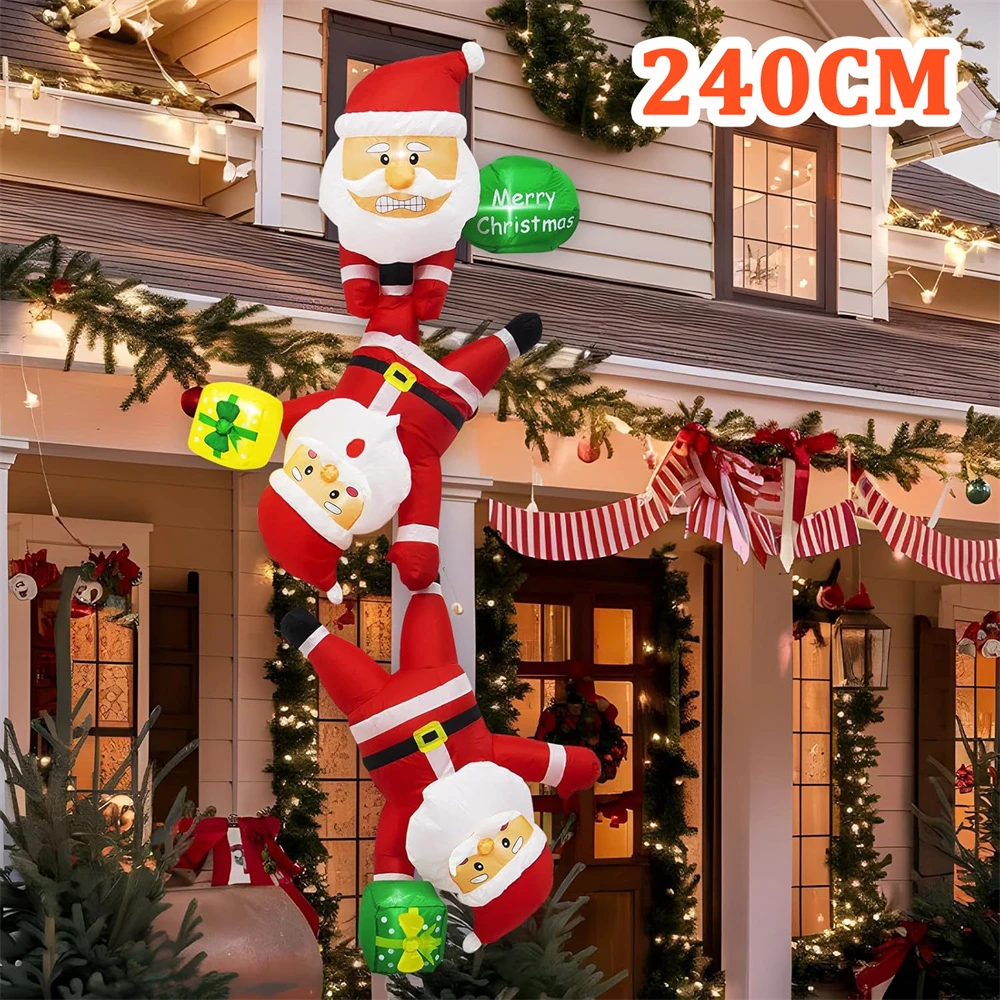Рождественские надувные игрушки 240 см, уличное украшение со светодиодом, 3 лазания, Санта-Клаус, надувные рождественские вечеринки, подвесной декор для крыши луча
Рождественские надувные игрушки 240 см, уличное украшение со светодиодом, 3 лазания, Санта-Клаус, надувные рождественские вечеринки, подвесной декор для крыши луча