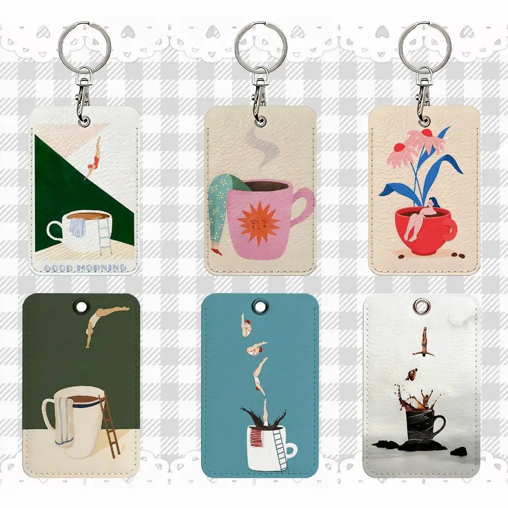 Coffee Diver Rectangle ID Card Case Keychain Access Card Bag Key Tag Ring Leather Card Holder Key Ring Access
Coffee Diver Rectangle ID Card Case Keychain Access Card Bag Key Tag Ring Leather Card Holder Key Ring Access