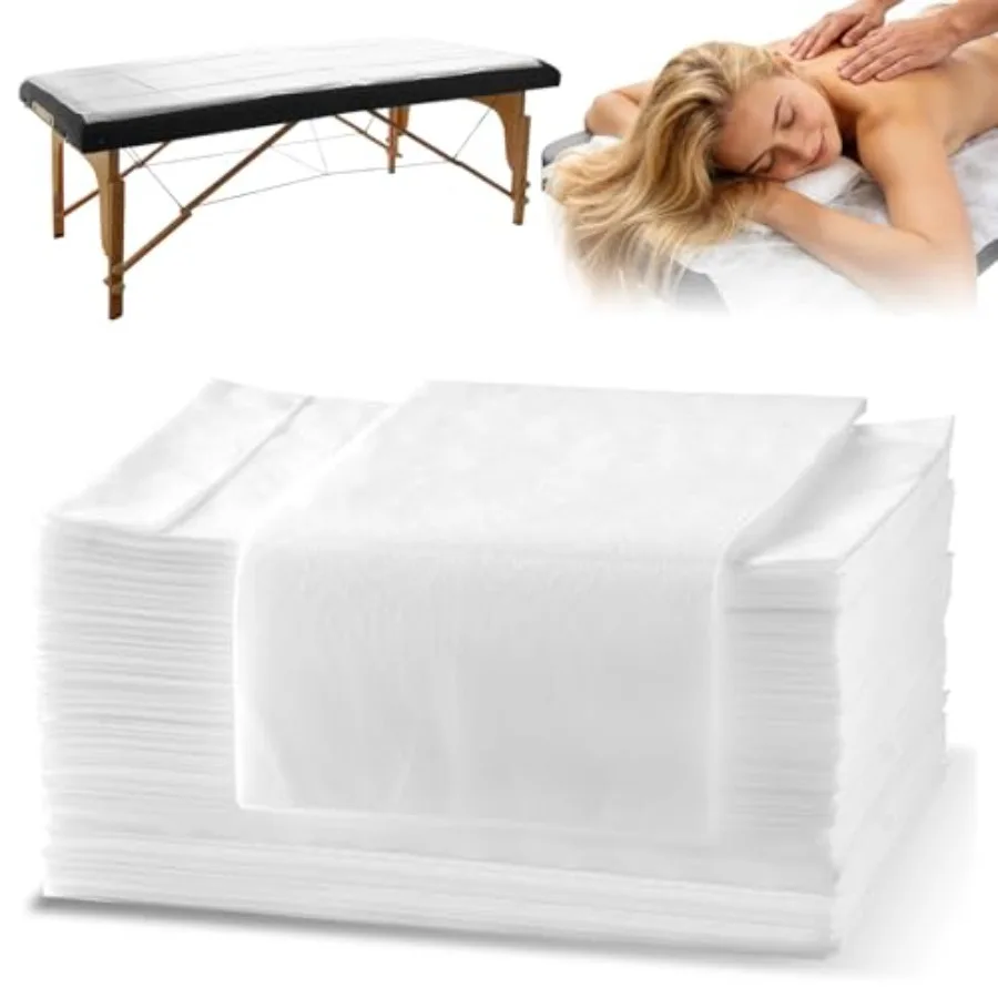 Spa Bed Sheets Disposable Massage Table Set, 30 Pcs Massage Sheets Cover Non-Woven Fabric for Beauty Salon, Hotels, 70'' x 31''
Spa Bed Sheets Disposable Massage Table Set, 30 Pcs Massage Sheets Cover Non-Woven Fabric for Beauty Salon, Hotels, 70'' x 31''