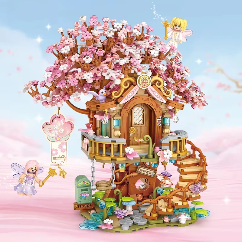 Girls Gifts Cherry Blossom Building Block Toys City Beautiful Tree Flowers Fairies Friends Sets DIY Mini Bricks Toys For Kids
Girls Gifts Cherry Blossom Building Block Toys City Beautiful Tree Flowers Fairies Friends Sets DIY Mini Bricks Toys For Kids