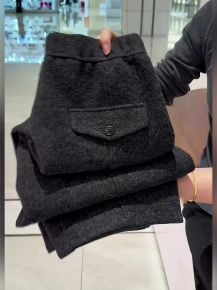 Elegant Casual Loose Grey Woolen Suit Straight Leg Casual Pants Multiple Pockets Commuter Pants Winter New Arrival
Elegant Casual Loose Grey Woolen Suit Straight Leg Casual Pants Multiple Pockets Commuter Pants Winter New Arrival