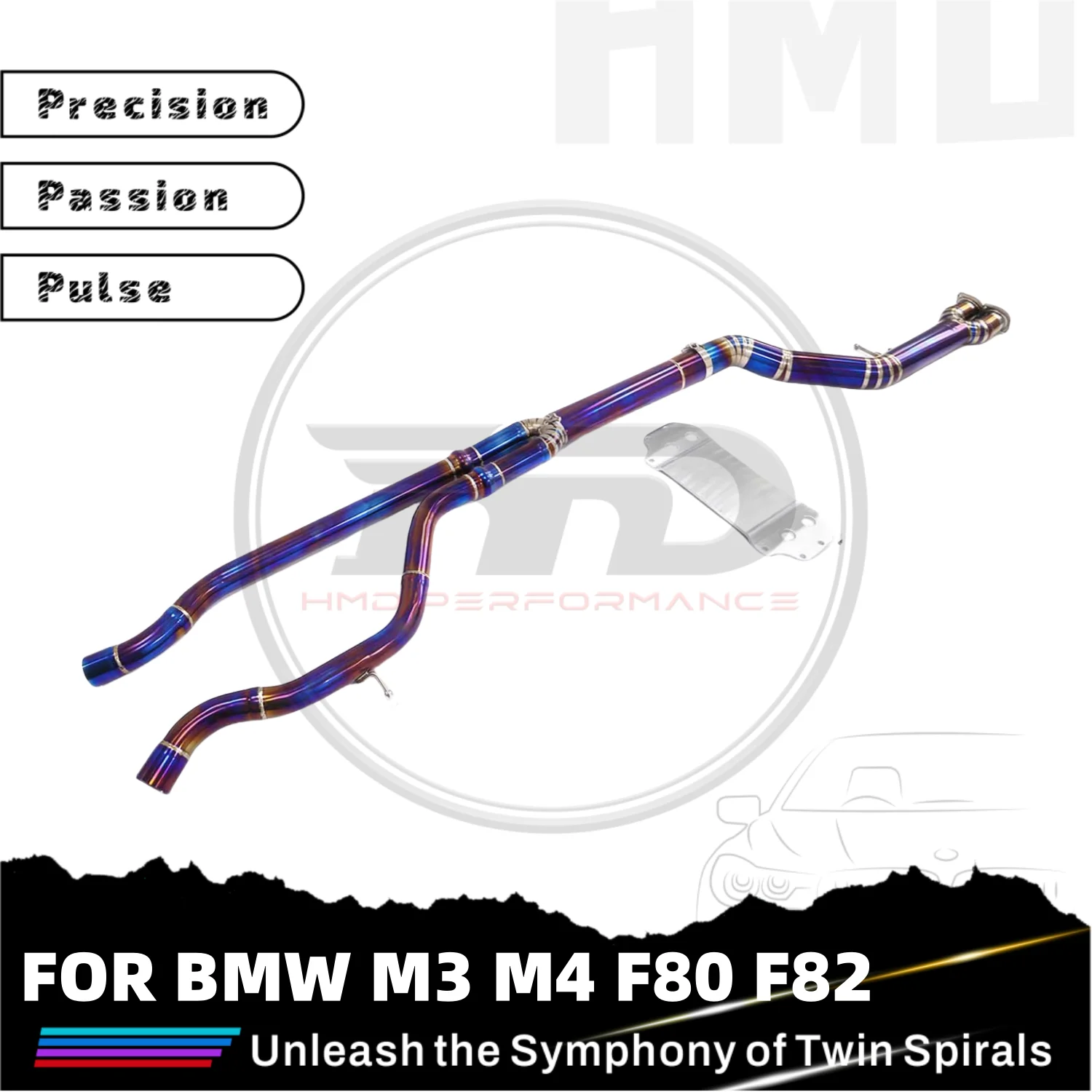 HMD Resonant tube for BMW M3 M4 F80 F82 Titanium alloy Performance Auto Exhaust pipe
HMD Resonant tube for BMW M3 M4 F80 F82 Titanium alloy Performance Auto Exhaust pipe