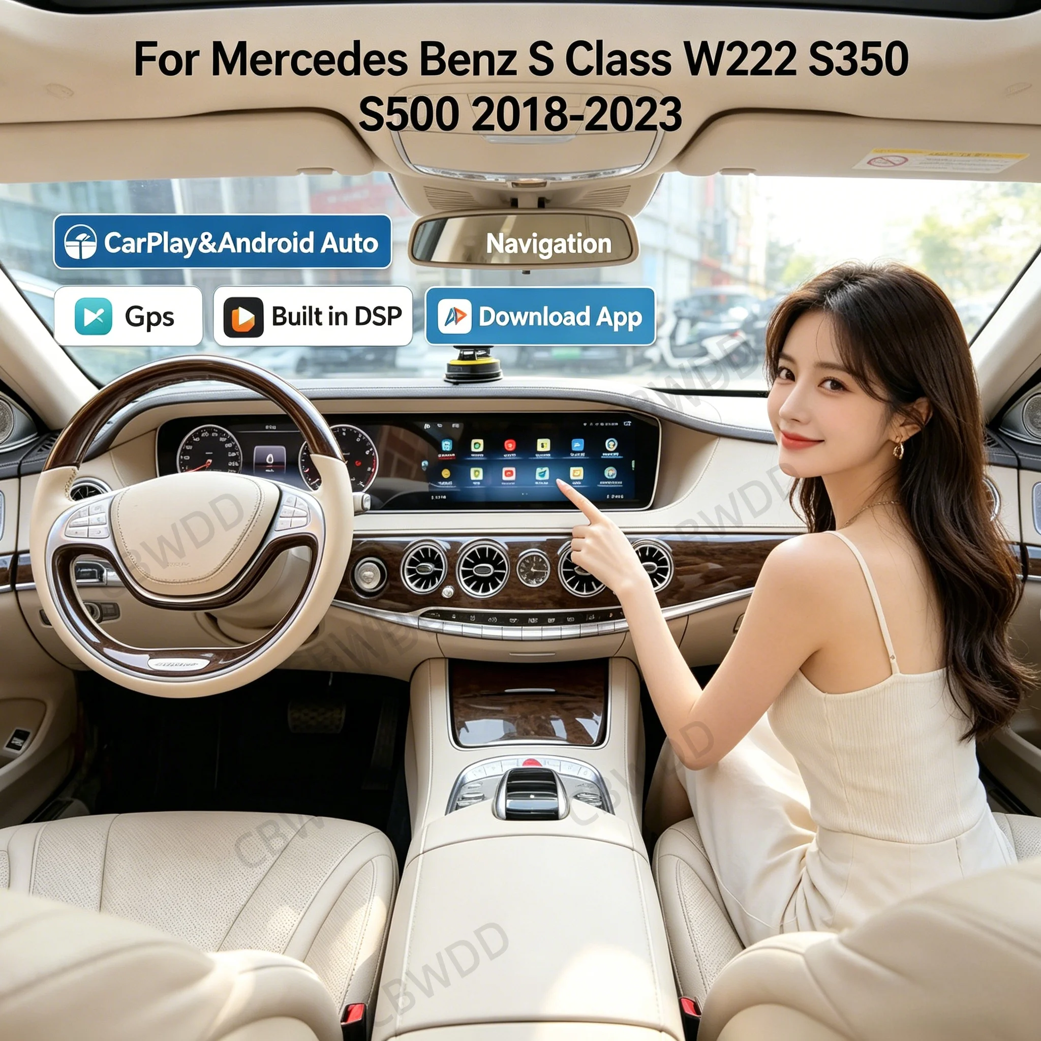 24.6inch Car Multimedia Video Player Car Radio For Mercedes Benz S Class W222 2018-2021 Carplay Android Auto GPS Navigation Unit
24.6inch Car Multimedia Video Player Car Radio For Mercedes Benz S Class W222 2018-2021 Carplay Android Auto GPS Navigation Unit