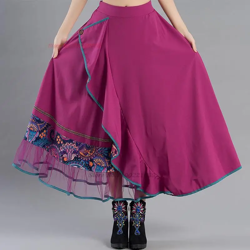 2025 chinese harajuku women long skirt flower print elastic waist ethnic skirt elegant folk dance suit national a-line skirt
2025 chinese harajuku women long skirt flower print elastic waist ethnic skirt elegant folk dance suit national a-line skirt