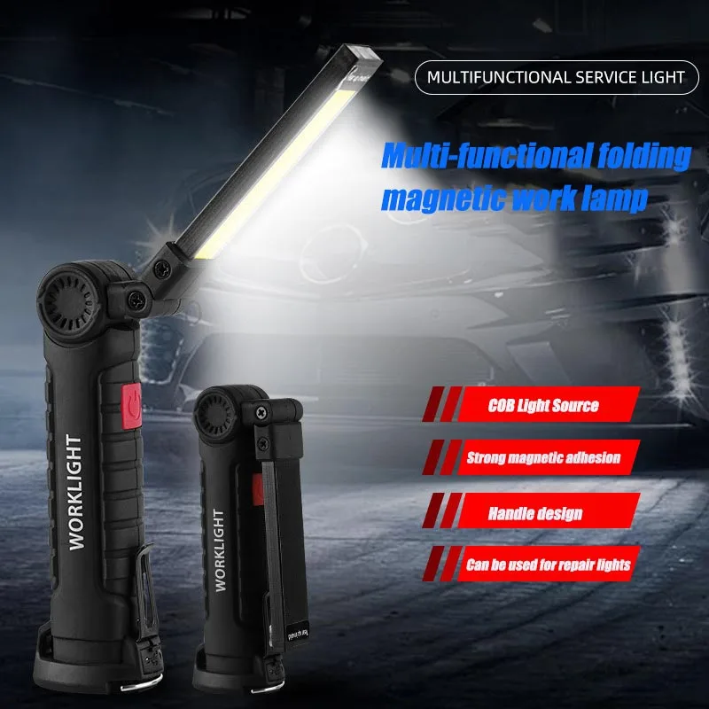 COB светодиодный рабочий фонарь, перезаряжаемый через USB фонарик с регулируемой яркостью и магнитным крючком, инспекционная лампа, внешний аккумулятор 18650, фонарик
COB светодиодный рабочий фонарь, перезаряжаемый через USB фонарик с регулируемой яркостью и магнитным крючком, инспекционная лампа, внешний аккумулятор 18650, фонарик