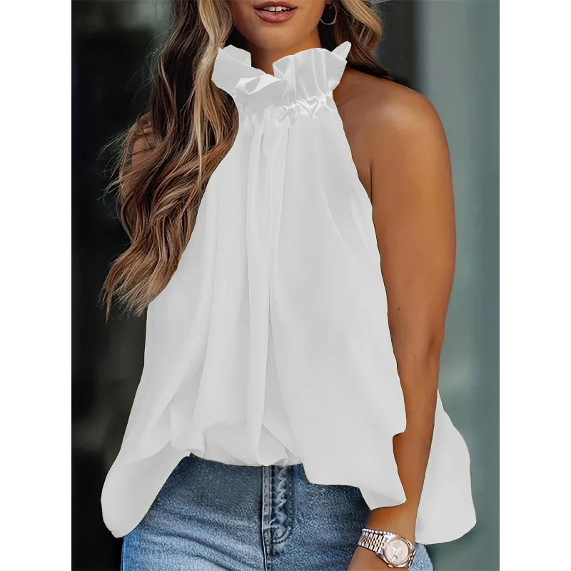 Elegant Women's Halter Neck Vest - Lightweight, Semi-Sheer, Washable% Polyester
Elegant Women's Halter Neck Vest - Lightweight, Semi-Sheer, Washable% Polyester