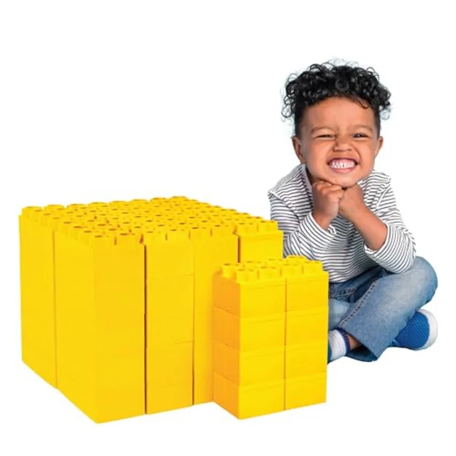 Big Blocks for Kids Ages 4-8 — Indoor & Outdoor Blocks Kids Games — Yellow Large Building Blocks - 48pc
Big Blocks for Kids Ages 4-8 — Indoor & Outdoor Blocks Kids Games — Yellow Large Building Blocks - 48pc