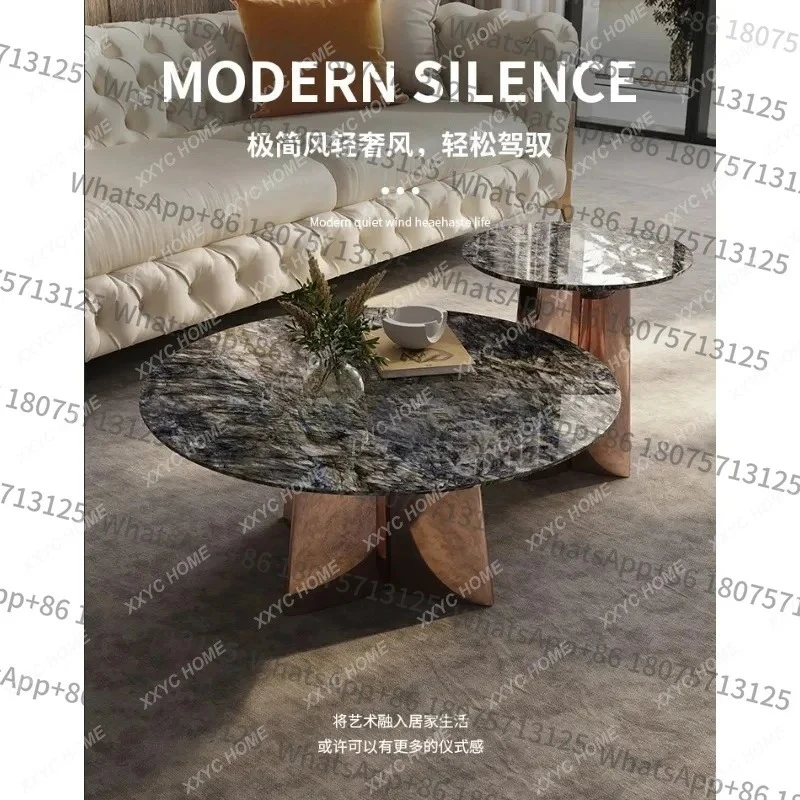 L Luxury Marble Coffee Table Creative Living Room Home Commercial Small Round Table Stainless Steel Rock Plate Small Apartment
L Luxury Marble Coffee Table Creative Living Room Home Commercial Small Round Table Stainless Steel Rock Plate Small Apartment