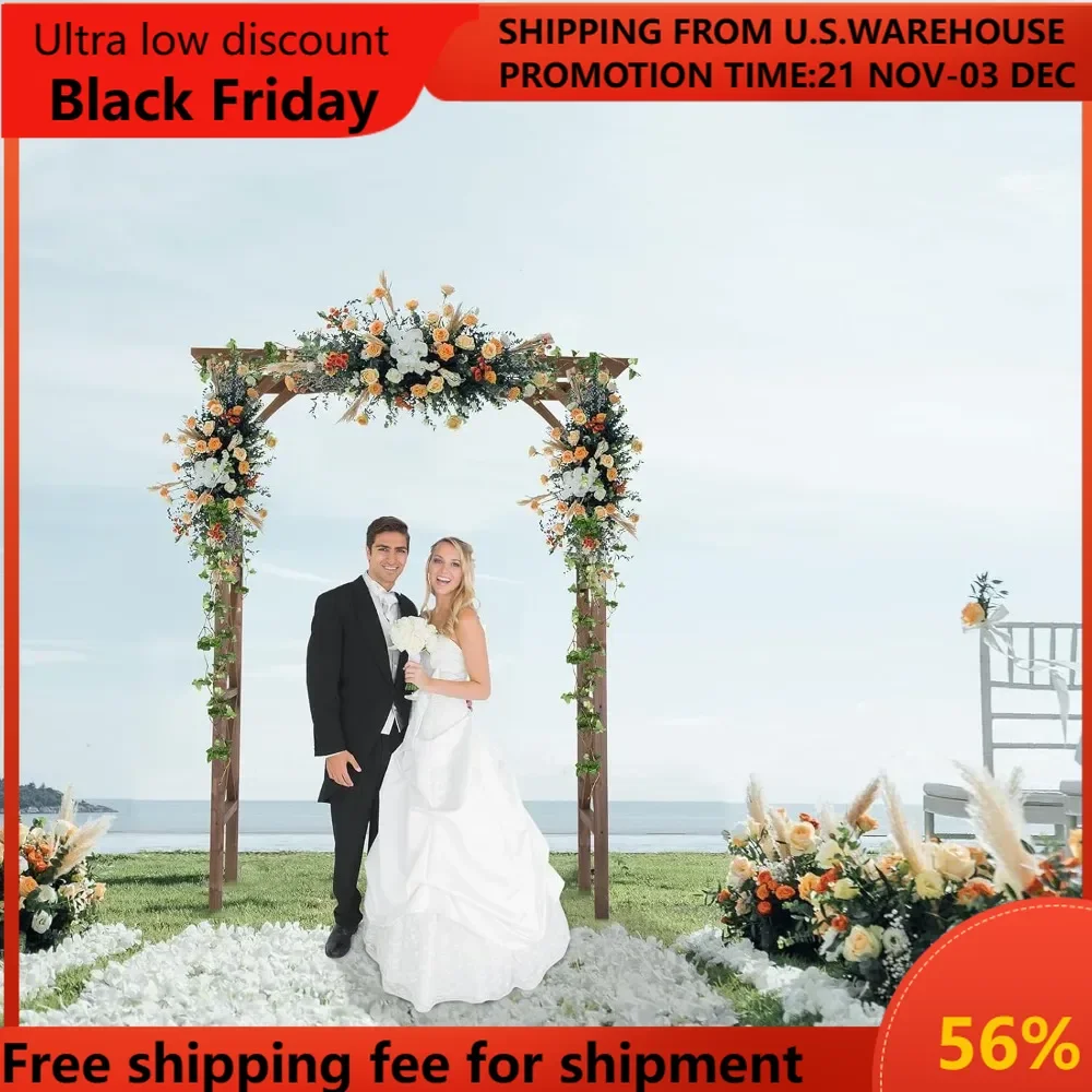 Wooden Garden Arbor, Wedding Arch, 6.6ft Arch Backdrop Stand for Ceremony, Wood Trellis for Plant Climbing, Christmas Dec
Wooden Garden Arbor, Wedding Arch, 6.6ft Arch Backdrop Stand for Ceremony, Wood Trellis for Plant Climbing, Christmas Dec