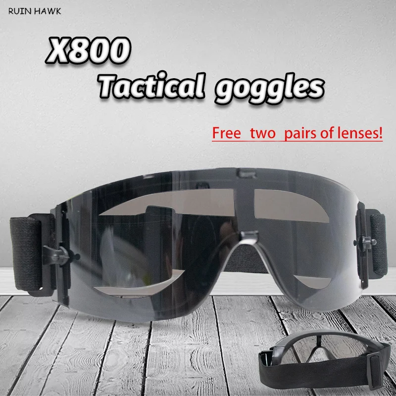 Outdoor Hunting Military Shooting Protective Glasses 3 Lens X800 Goggles Air Gun Color Bullet Equipment Tactical Safety Google
Outdoor Hunting Military Shooting Protective Glasses 3 Lens X800 Goggles Air Gun Color Bullet Equipment Tactical Safety Google