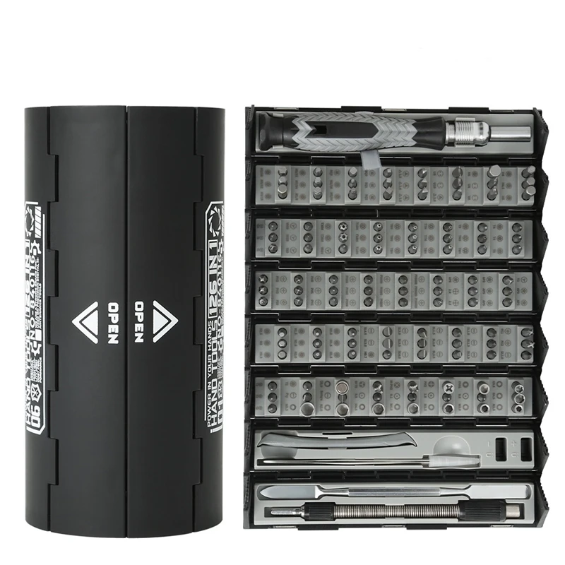 Bamboo shape Black mechanical Manual Screwdriver Set Multifunctional precision home appliance repair tool storage box 126 pcs
Bamboo shape Black mechanical Manual Screwdriver Set Multifunctional precision home appliance repair tool storage box 126 pcs