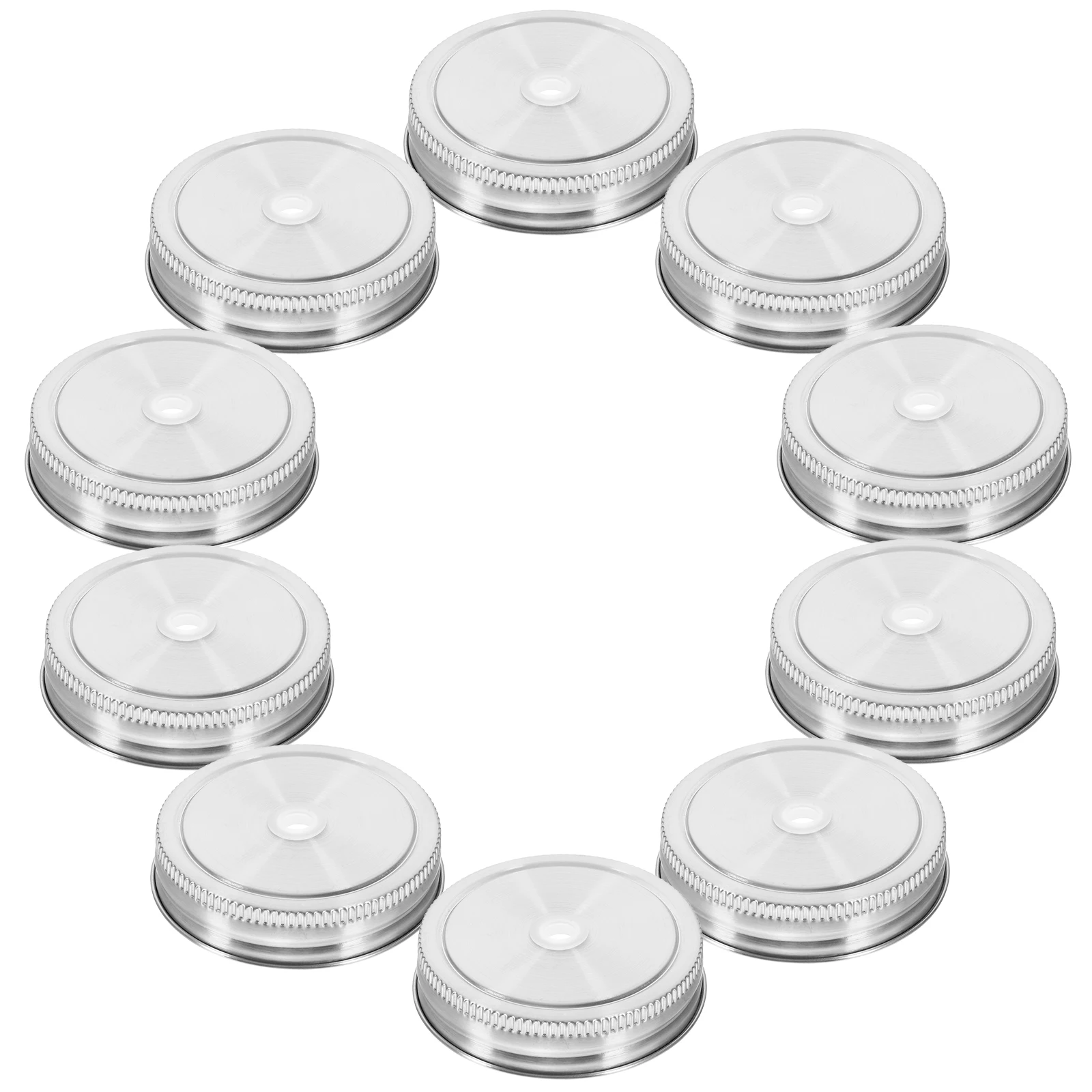 10 Stainless Steel Beverage Lids Straw Hole Compatible Glass Containers Coffee Tea Drinks Sealed Leakproof Mason Jar
10 Stainless Steel Beverage Lids Straw Hole Compatible Glass Containers Coffee Tea Drinks Sealed Leakproof Mason Jar