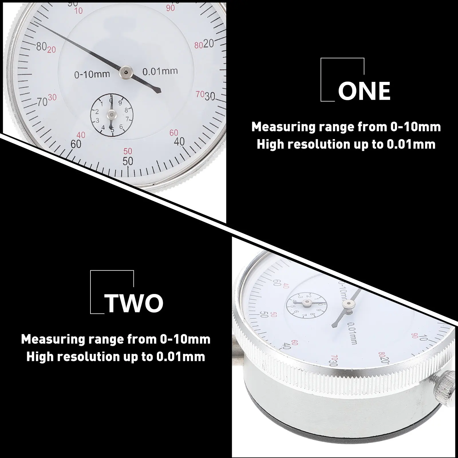 1Pcs Dial Indicator Mechanical Pointer Stainless Steel Accurate Linear Distance Gauge 0-10Mm Range 0.01mm Resolution Dial Test
1Pcs Dial Indicator Mechanical Pointer Stainless Steel Accurate Linear Distance Gauge 0-10Mm Range 0.01mm Resolution Dial Test