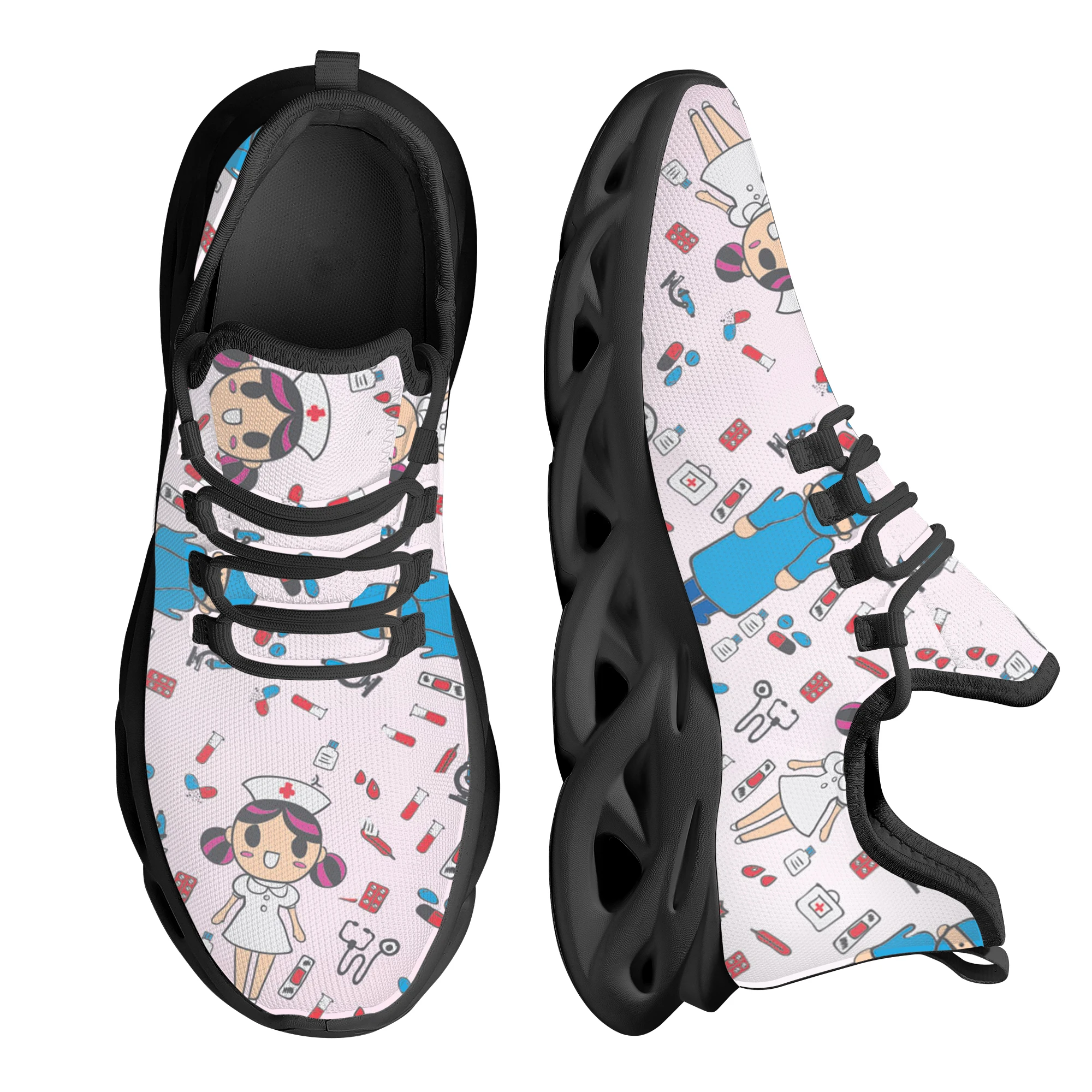 INSTANTARTS Lovely Cartoon Nurse Shoes Medical Printing Shoes Light Mesh Women's Footwear Knitted Breathable Platform Shoes
INSTANTARTS Lovely Cartoon Nurse Shoes Medical Printing Shoes Light Mesh Women's Footwear Knitted Breathable Platform Shoes