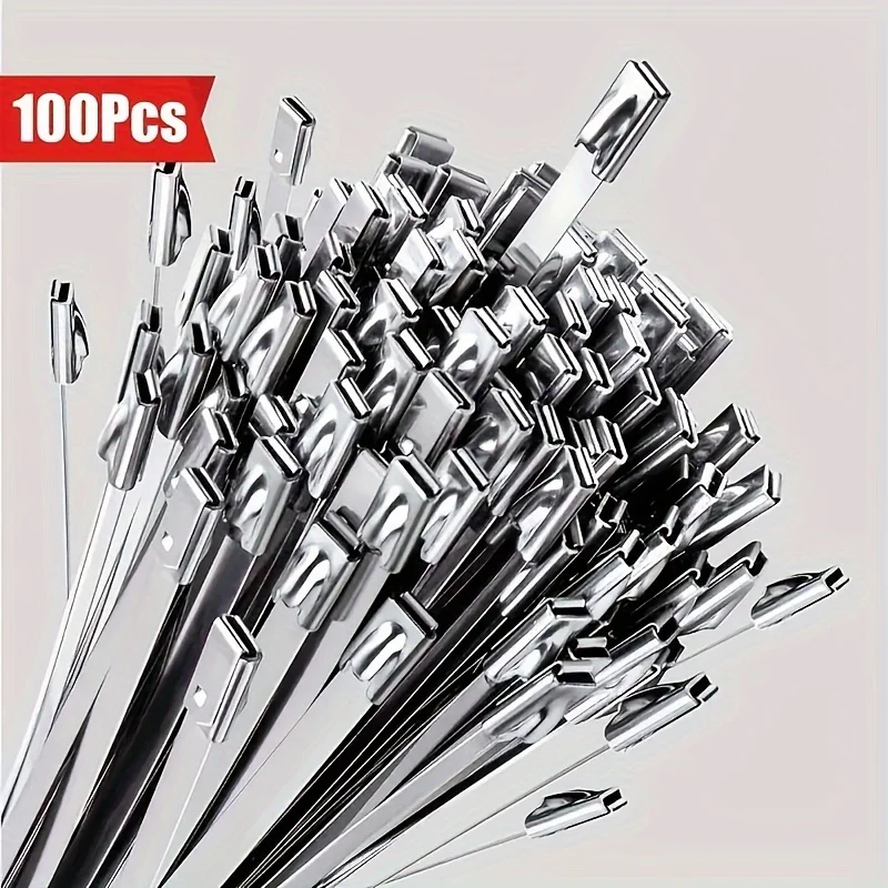 100Pcs Metal Self Locking Cable Ties Reusable Heavy Duty Cables Tie Organizer Multifunction Stainless Steel Zip Tie Fastener
100Pcs Metal Self Locking Cable Ties Reusable Heavy Duty Cables Tie Organizer Multifunction Stainless Steel Zip Tie Fastener