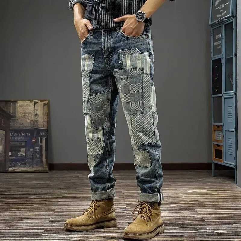Осень и весна, новая модная тенденция, ретро спортивные прямые джинсы с принтом, мужские повседневные свободные удобные брюки высокого качества
Осень и весна, новая модная тенденция, ретро спортивные прямые джинсы с принтом, мужские повседневные свободные удобные брюки высокого качества