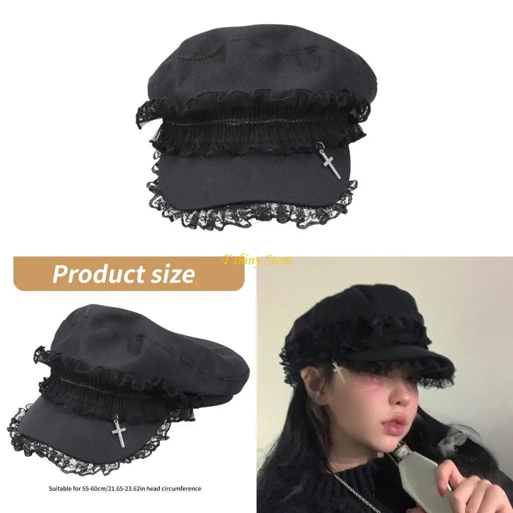 N58F Crucifix Pendant Lace Hat Women Fashion Driver Hat Breathable Newsboys Hat
N58F Crucifix Pendant Lace Hat Women Fashion Driver Hat Breathable Newsboys Hat