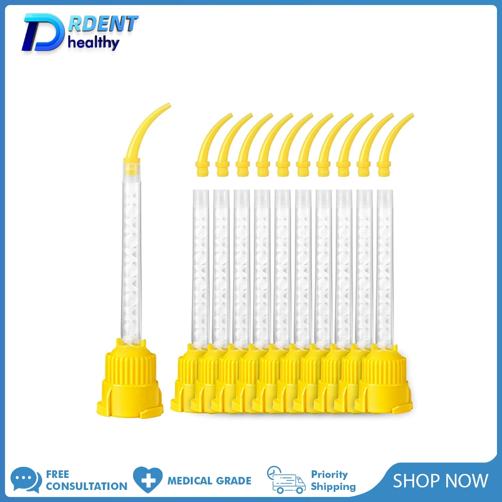 Dental Mixing Tips Disposable Dental Accessories Material Nozzles Mixing Tube Mixers Yellow 1:1 Dentistry Materials 50/100PCS
Dental Mixing Tips Disposable Dental Accessories Material Nozzles Mixing Tube Mixers Yellow 1:1 Dentistry Materials 50/100PCS