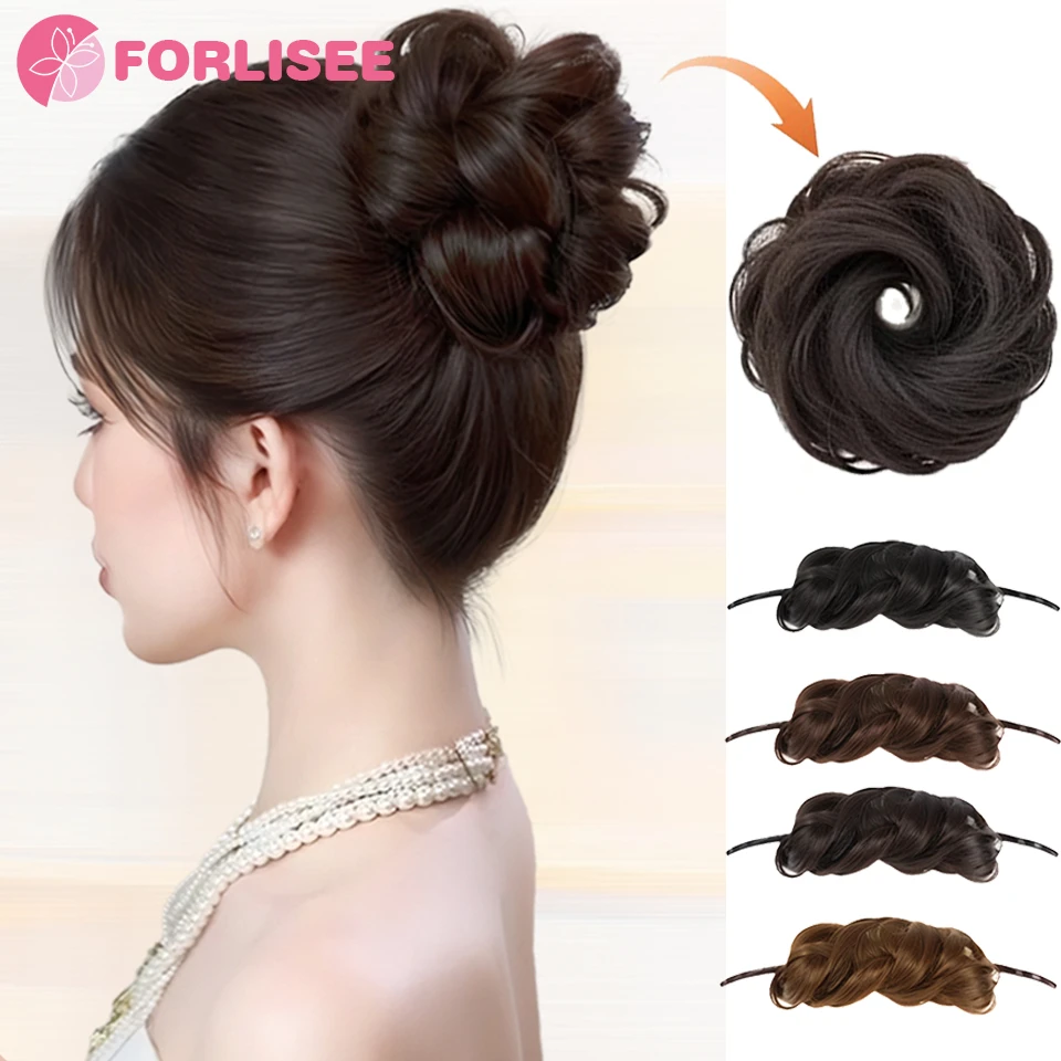 FORLISEE Synthetic Messy Bun Chignon Donut Brown Color Hair Bun Pad Hair Stick Hair Extensions for Women
FORLISEE Synthetic Messy Bun Chignon Donut Brown Color Hair Bun Pad Hair Stick Hair Extensions for Women