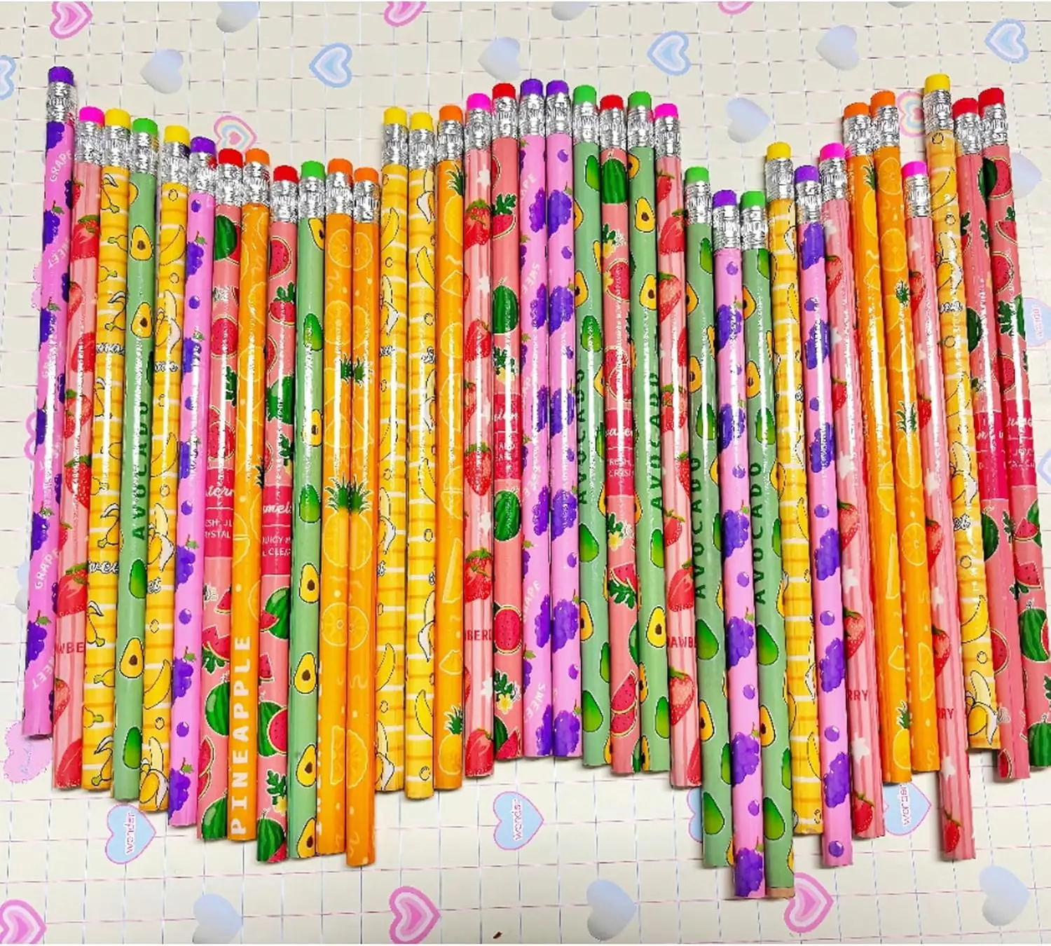 72 Pcs Colorful Wooden Pencils with Erasers for Kids School Drawing and Wedding Favors
72 Pcs Colorful Wooden Pencils with Erasers for Kids School Drawing and Wedding Favors