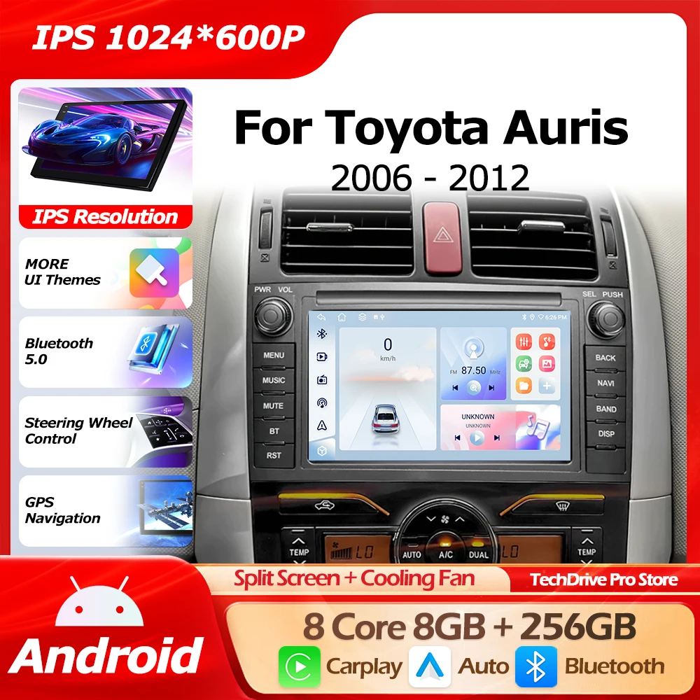 Android 16, 7-дюймовый Bluetooth-экран для Toyota Auris Corolla 2006-2012, GPS-навигация, беспроводной CarPlay, мультимедийный сенсорный экран, 4G
Android 16, 7-дюймовый Bluetooth-экран для Toyota Auris Corolla 2006-2012, GPS-навигация, беспроводной CarPlay, мультимедийный сенсорный экран, 4G