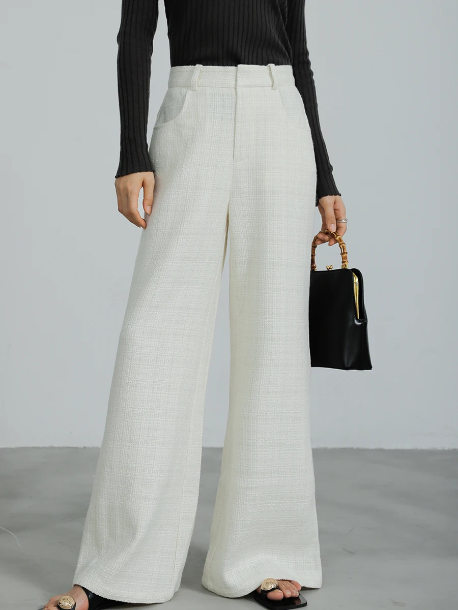 High Densi Woolen Casual Pants Women's Autumn 2025 High Waist Wide Leg Straight Tube Plaid Small Fraance Sle Long Pants
High Densi Woolen Casual Pants Women's Autumn 2025 High Waist Wide Leg Straight Tube Plaid Small Fraance Sle Long Pants