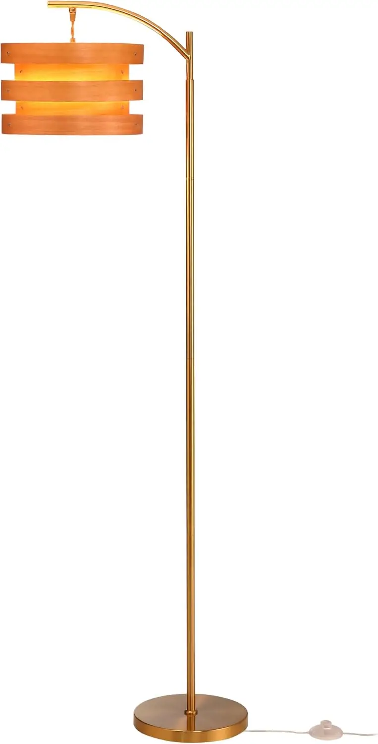 Wooden Floor Lamp with Layered Shade, Mid Century Standing Lamp for Living Room, Bedroom, Office, Antique Brass
Wooden Floor Lamp with Layered Shade, Mid Century Standing Lamp for Living Room, Bedroom, Office, Antique Brass