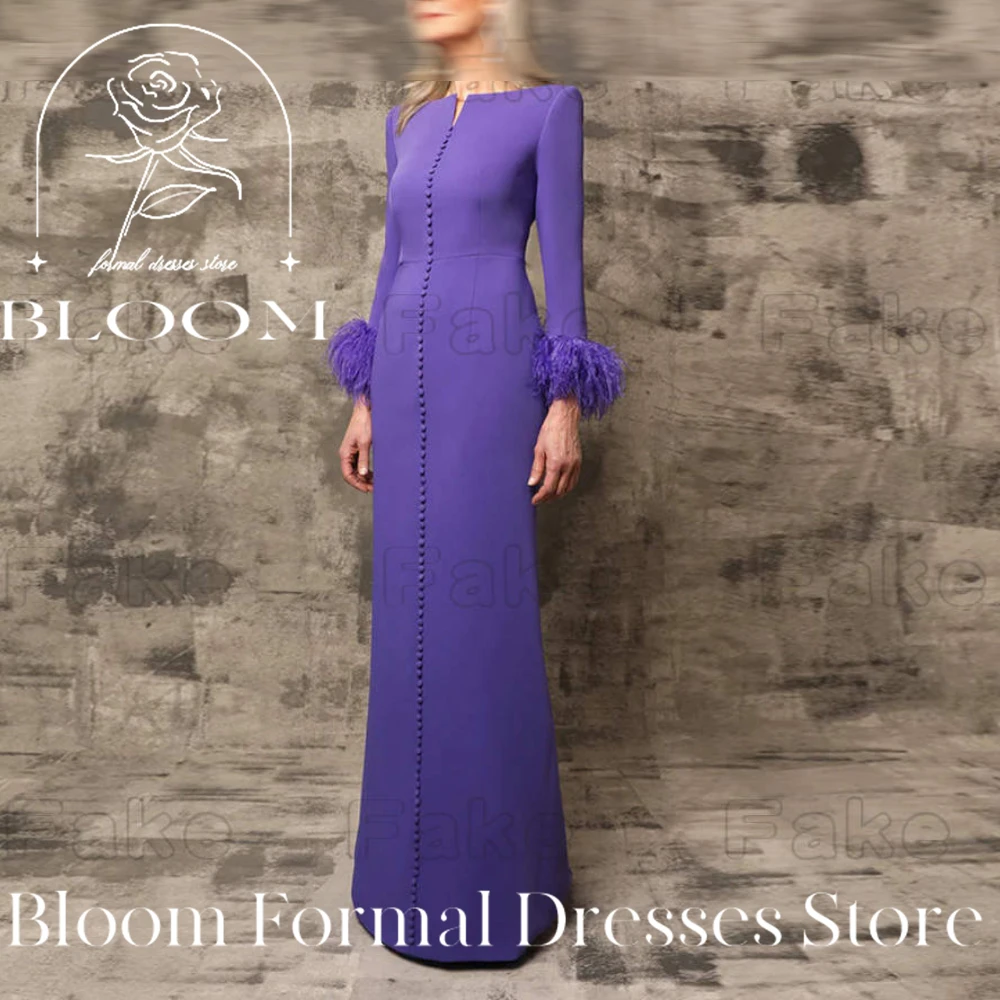 Bloom Customized Straight Sweep Train Floor Length Long Sleevs Feathers Ladies Gowns For Special Occasion V-Neck Buttons Woman
Bloom Customized Straight Sweep Train Floor Length Long Sleevs Feathers Ladies Gowns For Special Occasion V-Neck Buttons Woman
