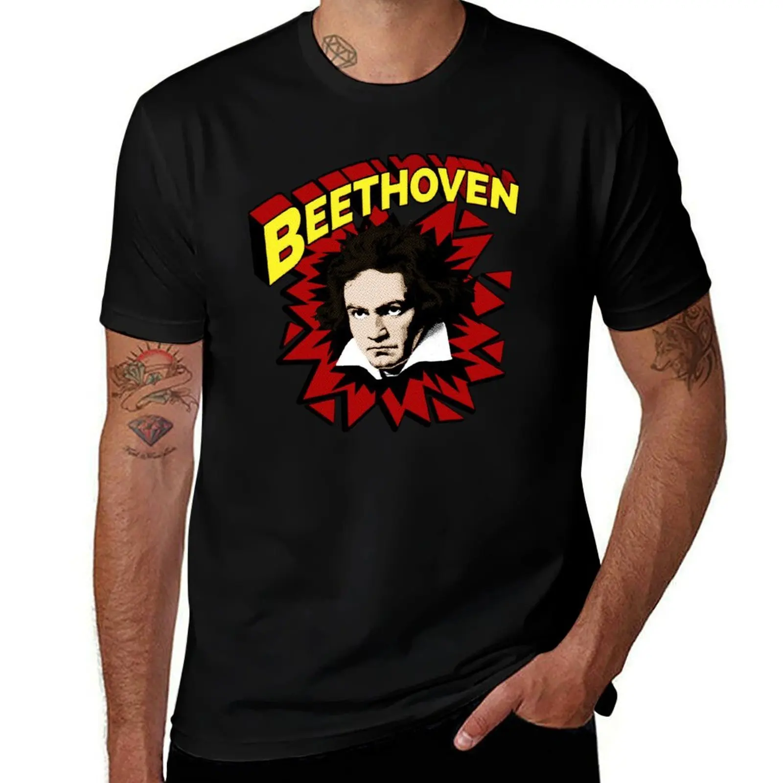 Beethoven portrait in a cartoon style T-Shirt t shirt man designer t shirt men 100% cotton luxury brand T-Shirt
Beethoven portrait in a cartoon style T-Shirt t shirt man designer t shirt men 100% cotton luxury brand T-Shirt