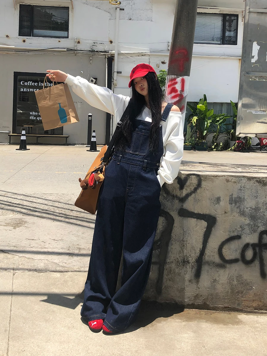 High Waist American Vintage Denim Overalls Women's Straight Leg Loose Wide Leg Pants Autumn New Sle G Sle Deep Color
High Waist American Vintage Denim Overalls Women's Straight Leg Loose Wide Leg Pants Autumn New Sle G Sle Deep Color