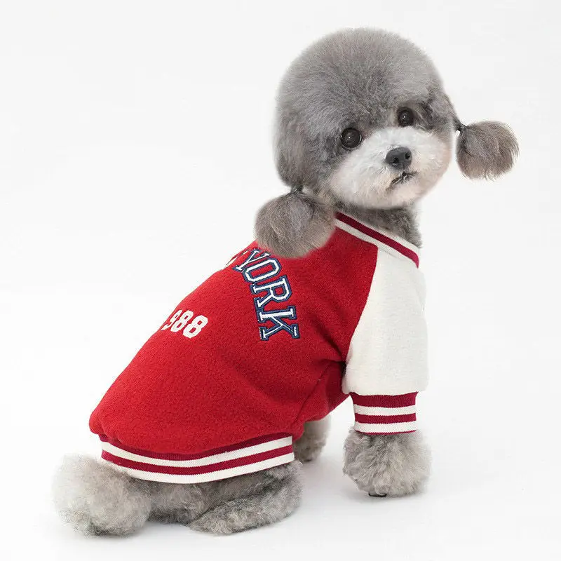 Dog Clothes Autumn and Winter Teddy Bichon Pomeranian Small Dog Pet Baseball Uniform Thickened To Keep Feet Warm in Winter 
Dog Clothes Autumn and Winter Teddy Bichon Pomeranian Small Dog Pet Baseball Uniform Thickened To Keep Feet Warm in Winter
