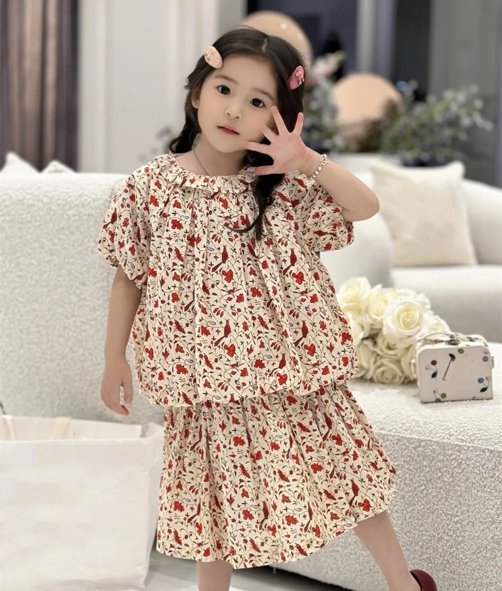 baby girl clothes kids set for girl Cherry print pattern short sleeved top+short skirt 2024 spring summer 2pcs set
baby girl clothes kids set for girl Cherry print pattern short sleeved top+short skirt 2024 spring summer 2pcs set