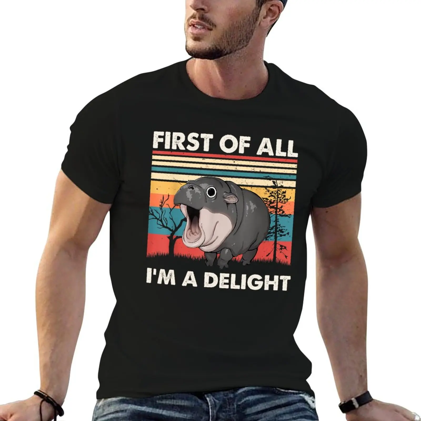 First Of All I'm A Delight Moo Deng Baby Pygmy Hippo T-Shirt graphic tee shirt anime shirt Short sleeve tee men
First Of All I'm A Delight Moo Deng Baby Pygmy Hippo T-Shirt graphic tee shirt anime shirt Short sleeve tee men