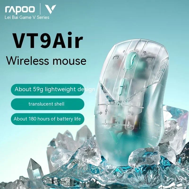 Rapoo Vt9air Lite Wireles Transparent Mouse Lightweight Paw3395 Dual-mode Wired 26000dpi Adjustable E-sports Office Gaming Mouse
Rapoo Vt9air Lite Wireles Transparent Mouse Lightweight Paw3395 Dual-mode Wired 26000dpi Adjustable E-sports Office Gaming Mouse