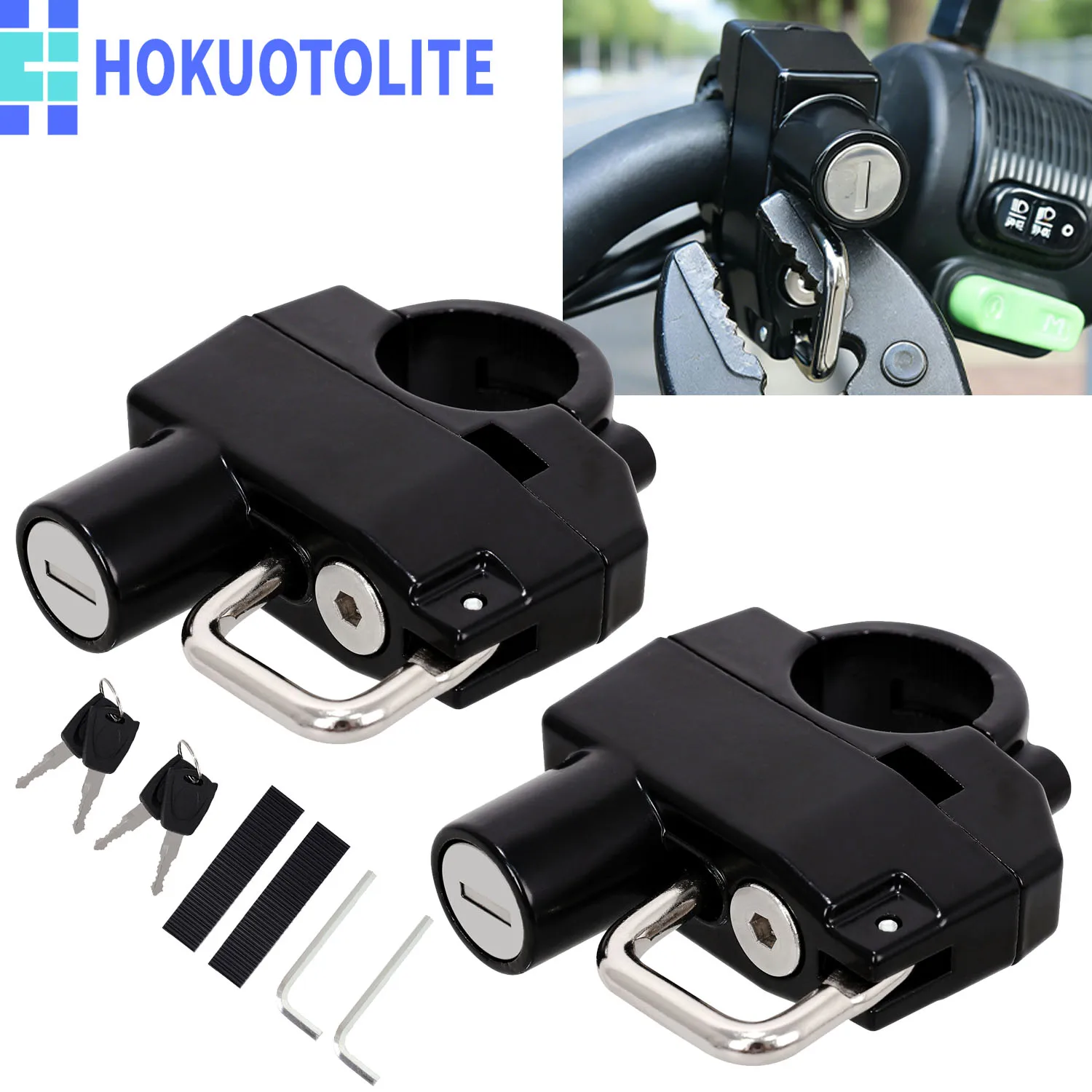 Motor 7/8" 22mm Helmet Lock Anti-Theft Bicycle Helmet Security Locks With 2 Keys and Installation Tool For Motorbike Scooter
Motor 7/8" 22mm Helmet Lock Anti-Theft Bicycle Helmet Security Locks With 2 Keys and Installation Tool For Motorbike Scooter