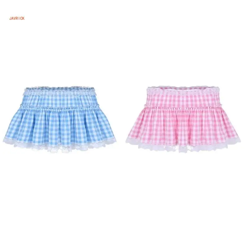 Women Japanese Low Waist Checkered Print Ruffle Mini Skirt Harajuku Aesthetic Lace Trim Patchwork A Line Skirt
Women Japanese Low Waist Checkered Print Ruffle Mini Skirt Harajuku Aesthetic Lace Trim Patchwork A Line Skirt