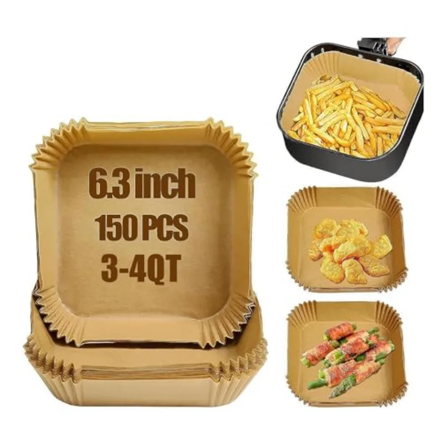Air Fryer Liners Disposable for Most Small Air Fryer 2-5 Qt, 150 Pcs Square Parchment Paper Mini Air Fryer Liners for 2-5 Qt
Air Fryer Liners Disposable for Most Small Air Fryer 2-5 Qt, 150 Pcs Square Parchment Paper Mini Air Fryer Liners for 2-5 Qt