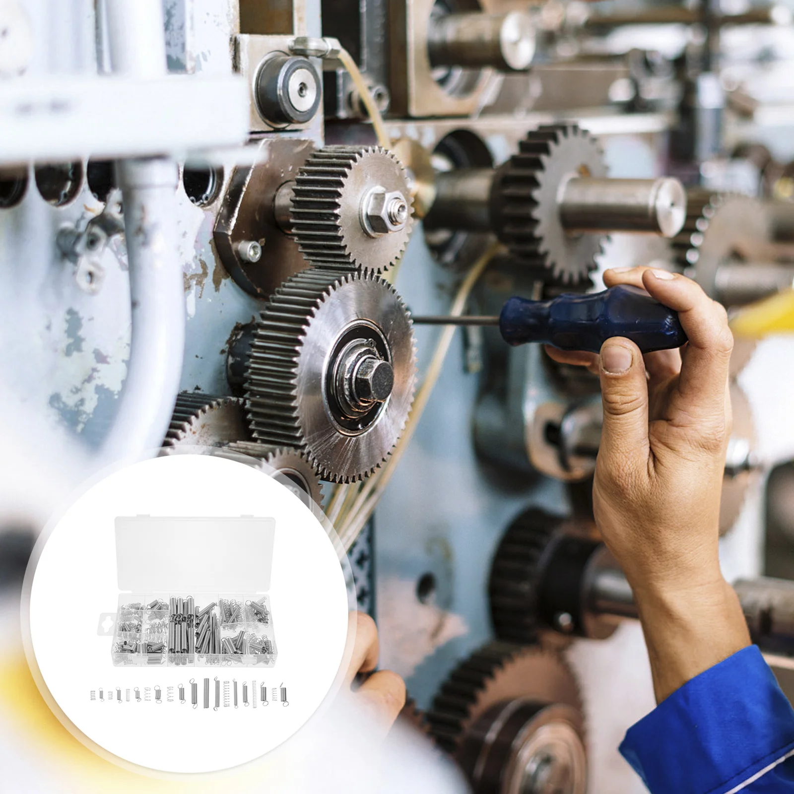 200Pcs Spring Kit with Assorted Sizes for Repairs Tools Equipment Measuring Instruments Flexible Sturdy Tension Springs
200Pcs Spring Kit with Assorted Sizes for Repairs Tools Equipment Measuring Instruments Flexible Sturdy Tension Springs