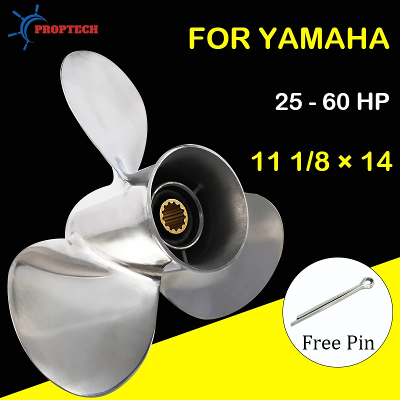 Boat Propeller 11 1/8x14 For Yamaha 25hp 30hp 40hp 50hp 55hp 60hp Outboard Screw Boat Motor Stainless Steel Propeller 3 Blade 13
Boat Propeller 11 1/8x14 For Yamaha 25hp 30hp 40hp 50hp 55hp 60hp Outboard Screw Boat Motor Stainless Steel Propeller 3 Blade 13